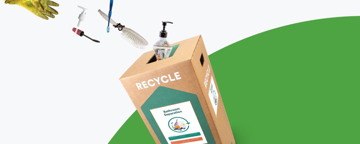 Waste falling into Zero Waste box